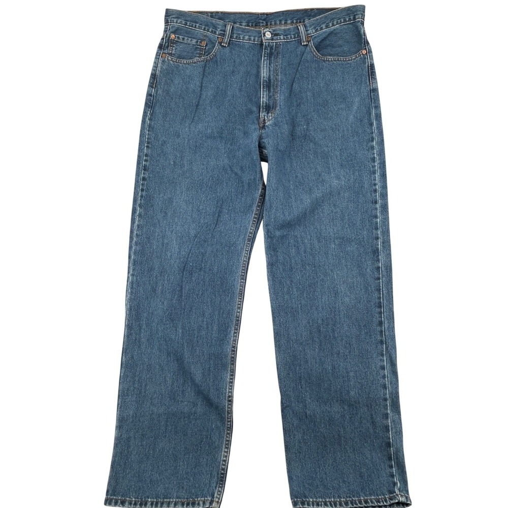 Levi's 550 Relaxed Fit Jeans Mens W40 L34 Blue Tapered Leg Denim Dad Aesthetic